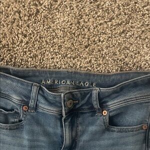American Eagle Outfitters Women's High Rise Blue Jeans